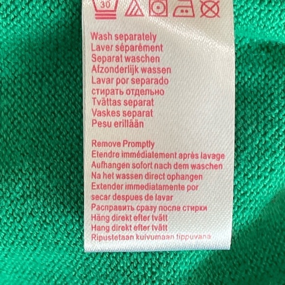 Woman Within size medium green cardigan with small polka dots NWT office work - Picture 12 of 13